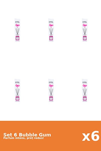 Eyfel Set 6 Odorizant Bubble Gum, 120 ml