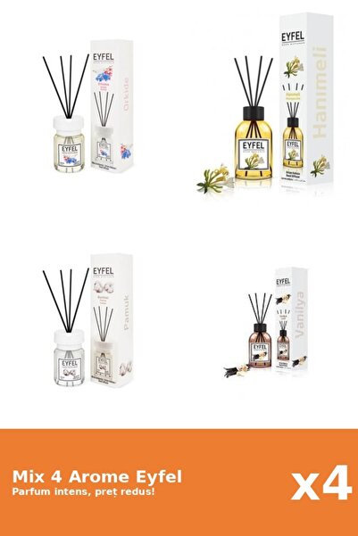 Eyfel Set 4 Mix Eyfel: 1x Bumbac, 1x Mana Maicii Domnului, 1x Orhidee, 1x Van...