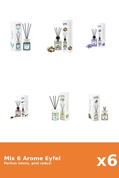 Eyfel Set 6 Mix Eyfel: 1x Angel, 1x Iasomie, 1x Lacramioare, 1x Lavanda, 1x N...