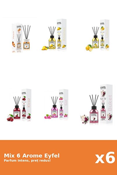 Eyfel Set 6 Mix Eyfel: 1x Ananas, 1x Bouquet, 1x Cirese, 1x Lamaie, 1x Piersi...