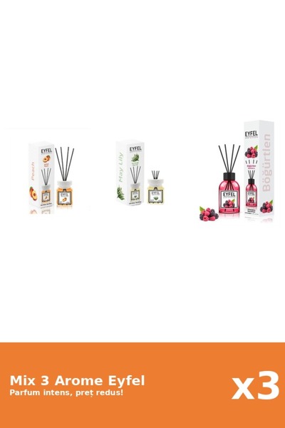 Eyfel Set 3 Mix Eyfel: 1x Fructe De Padure, 1x Lacramioare, 1x Piersica