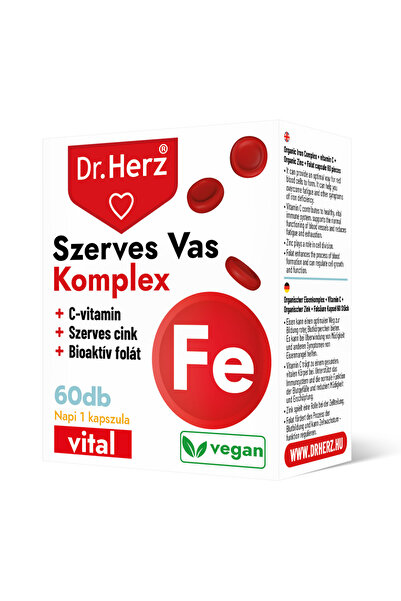 Dr Herz Capsules Iron + vitamin C + zinc + folic acid 60 pcs