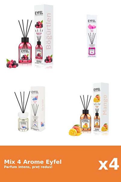 Eyfel Set 4 Mix Eyfel: 1x Bubble Gum, 1x Fructe De Padure, 1x Mango, 1x Orhidee