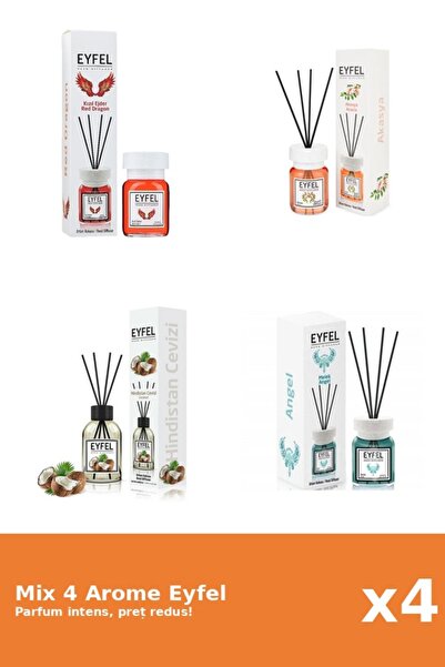 Eyfel Set 4 Mix Eyfel: 1x Acacia, 1x Angel, 1x Coconut, 1x Red Dragon
