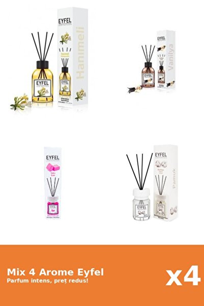 Eyfel Set 4 Mix Eyfel: 1x Bubble Gum, 1x Bumbac, 1x Mana Maicii Domnului, 1x ...