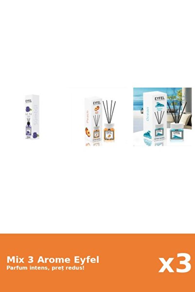 Eyfel Set 3 Mix Eyfel: 1x Ocean, 1x Piersica, 1x Zambile