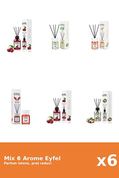 Eyfel Set 6 Mix Eyfel: 1x Acacia, 2x Cirese, 1x Iasomie, 1x Nuca De Cocos, 1x...