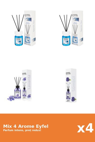 Eyfel Set 4 Mix Eyfel: 2x Cool Water, 1x Lavanda, 1x Zambile