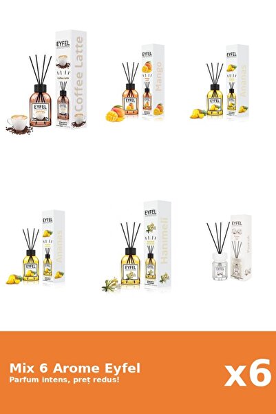Eyfel Set 6 Mix Eyfel: 2x Ananas, 1x Bumbac, 1x Cafea, 1x Mana Maicii Domnulu...