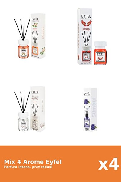 Eyfel Set 4 Mix Eyfel: 1x Acacia, 1x Bumbac, 1x Red Dragon, 1x Zambile