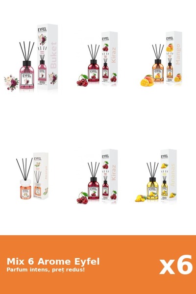 Eyfel Set 6 Mix Eyfel: 1x Acacia, 1x Ananas, 1x Bouquet, 2x Cirese, 1x Mango