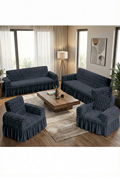 kutlale طقم أغطية أريكة جاكار 3+3+1+1 بنمط عثماني، غطاء أريكة، غطاء سرير قابل...