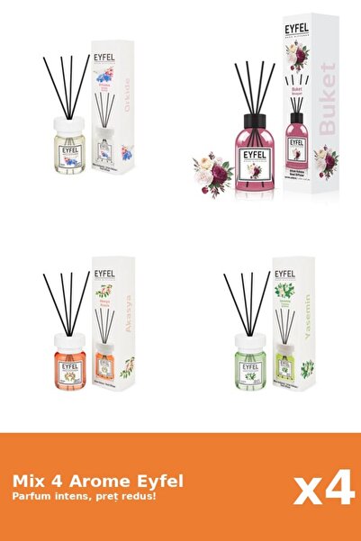 Eyfel Set 4 Mix Eyfel: 1x Acacia, 1x Bouquet, 1x Iasomie, 1x Orhidee