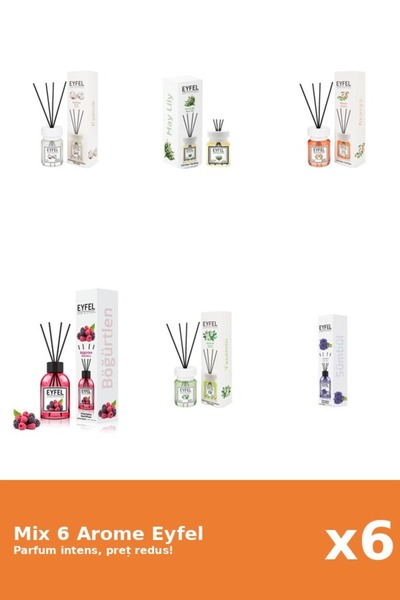 Eyfel Set 6 Mix Eyfel: 1x Acacia, 1x Bumbac, 1x Fructe De Padure, 1x Iasomie,...