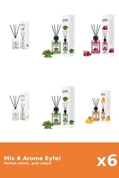 Eyfel Set 6 Mix Eyfel: 1x Bumbac, 1x Fructe De Padure, 1x Mango, 1x Orhidee, ...