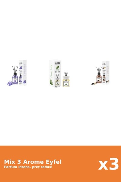 Eyfel Set 3 Mix Eyfel: 1x Lacramioare, 1x Lavanda, 1x Vanilie