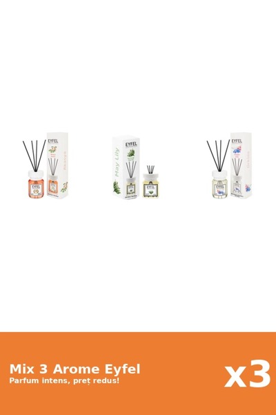 Eyfel Set 3 Mix Eyfel: 1x Acacia, 1x Lacramioare, 1x Orhidee