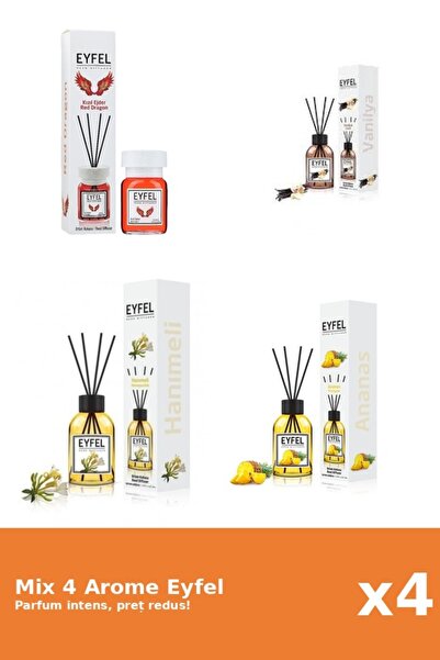 Eyfel Set 4 Mix Eyfel: 1x Ananas, 1x Mana Maicii Domnului, 1x Red Dragon, 1x ...