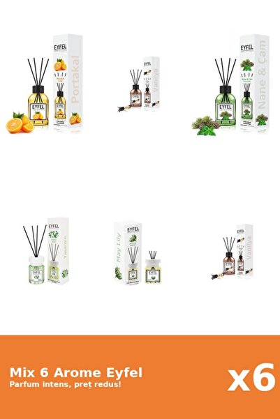 Eyfel Set 6 Mix Eyfel: 1x Iasomie, 1x Lacramioare, 1x Pin Si Menta, 1x Portoc...