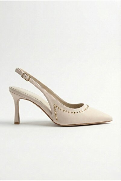 Giamgia Women's Beaded Detailed Open-Back Goblet Heeled Women's Stiletto | Th...