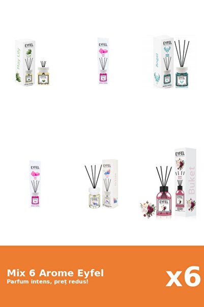 Eyfel Set 6 Mix Eyfel: 1x Angel, 1x Bouquet, 2x Bubble Gum, 1x Lacramioare, 1...