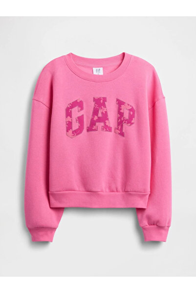 GAP ΡΟΖ Γυναικείο / Κοριτσίστικο Φούτερ V-LOGO WEDGE CREW Κωδικός Μοντέλου: (...