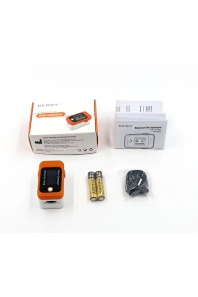 BERRY Pulsoximetru profesional de deget, Ecran in 2 culori OLED, Semnal Sonor