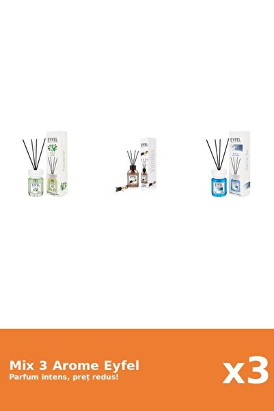 Eyfel Set 3 Mix Eyfel: 1x Cool Water, 1x Iasomie, 1x Vanilie