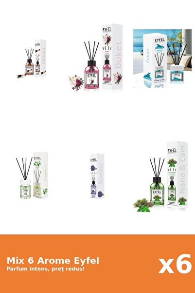 Eyfel Set 6 Mix Eyfel: 1x Bouquet, 1x Iasomie, 1x Ocean, 1x Pin Si Menta, 1x ...