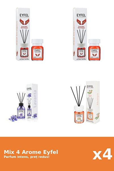 Eyfel Set 4 Mix Eyfel: 1x Acacia, 1x Lavanda, 2x Red Dragon
