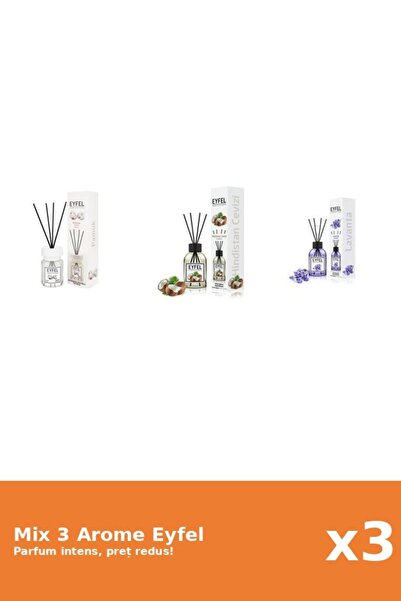 Eyfel Set 3 Mix Eyfel: 1x Bumbac, 1x Lavanda, 1x Nuca De Cocos