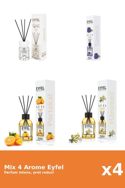 Eyfel Set 4 Mix Eyfel: 1x Bumbac, 1x Mana Maicii Domnului, 1x Portocala, 1x Z...