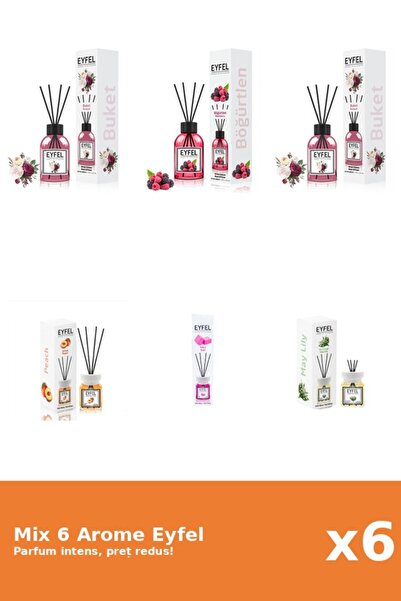 Eyfel Set 6 Mix Eyfel: 2x Bouquet, 1x Bubble Gum, 1x Fructe De Padure, 1x Lac...