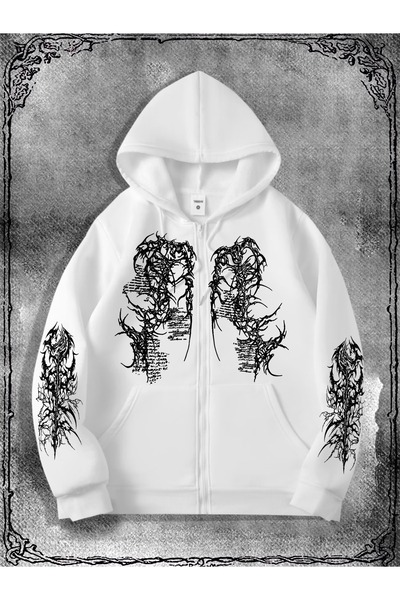 ship master cu imprimeu Hanorac unisex cu supradimensionat fermoare – bumbac ...