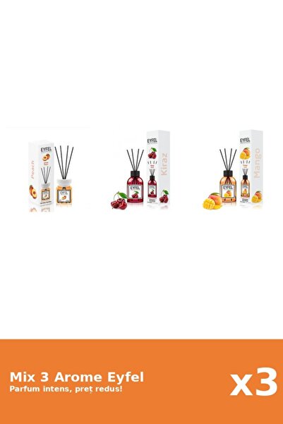 Eyfel Set 3 Mix Eyfel: 1x Cirese, 1x Mango, 1x Piersica