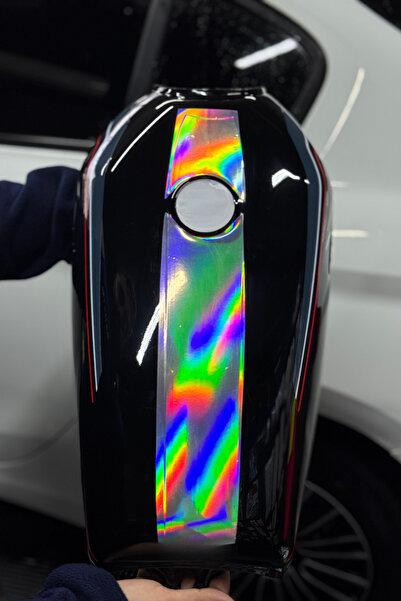 Banxtre CG Deposu için Orta Şerit Düz Desen Tam Uyumlu Sticker Seti