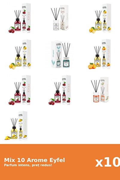 Eyfel Set 10 Mix Eyfel: 1x Acacia, 1x Ananas, 1x Angel, 1x Bumbac, 3x Cirese,...