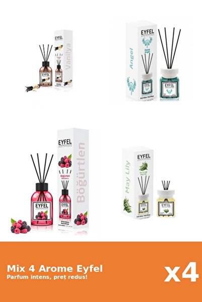 Eyfel Set 4 Mix Eyfel: 1x Angel, 1x Fructe De Padure, 1x Lacramioare, 1x Vanilie