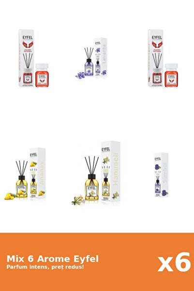 Eyfel Set 6 Mix Eyfel: 1x Ananas, 1x Lavanda, 1x Mana Maicii Domnului, 2x Red...