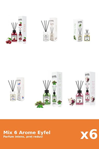 Eyfel Set 6 Mix Eyfel: 1x Bouquet, 1x Bumbac, 1x Cirese, 1x Lacramioare, 1x O...