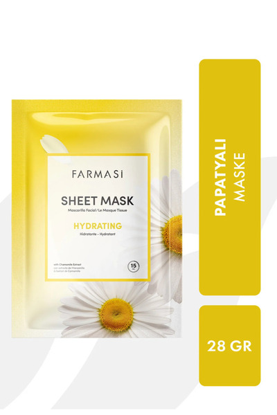 Farmasi 5'li Papatya Özlü Nemlendirici Etkili Kağıt Yüz Maskesi 140g