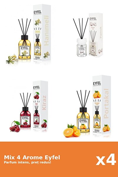 Eyfel Set 4 Mix Eyfel: 1x Bumbac, 1x Cirese, 1x Mana Maicii Domnului, 1x Port...