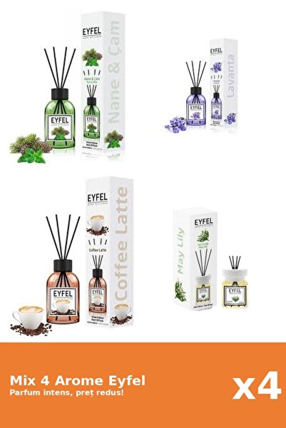 Eyfel Set of 4 Mix Eyfel: 1x Coffee, 1x Lily of the Valley, 1x Lavender, 1x P...