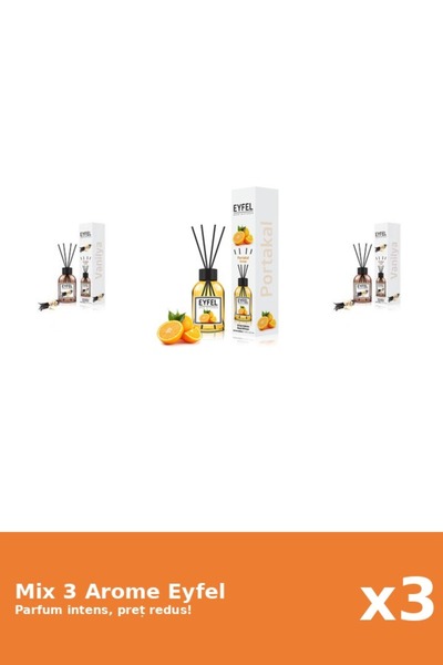 Eyfel Set 3 Mix Eyfel: 1x Portocala, 2x Vanilie