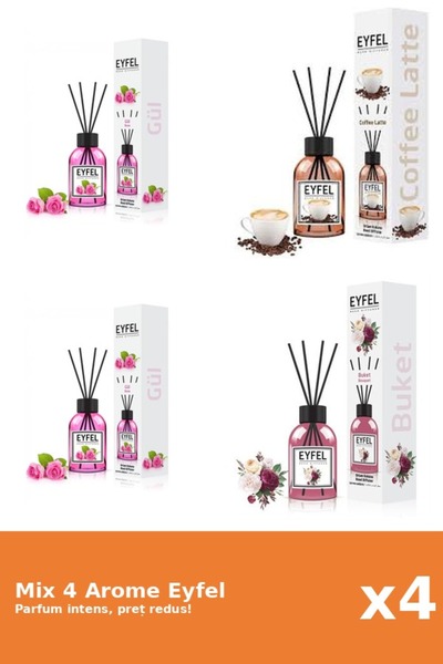 Eyfel Set 4 Mix Eyfel: 1x Bouquet, 1x Cafea, 2x Trandafir