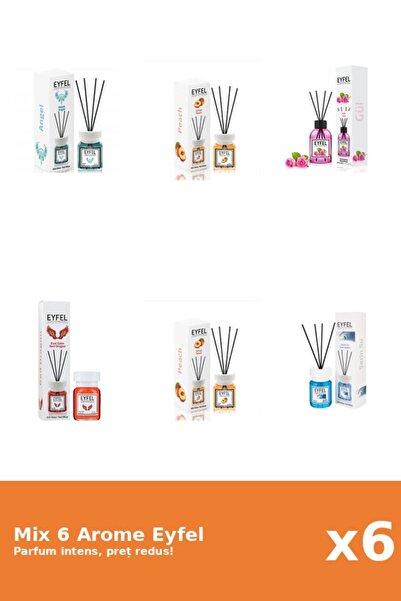 Eyfel Set 6 Mix Eyfel: 1x Angel, 1x Cool Water, 2x Piersica, 1x Red Dragon, 1...