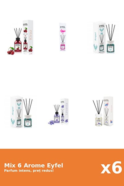 Eyfel Set 6 Mix Eyfel: 2x Angel, 1x Bubble Gum, 1x Cirese, 1x Lavanda, 1x Orh...