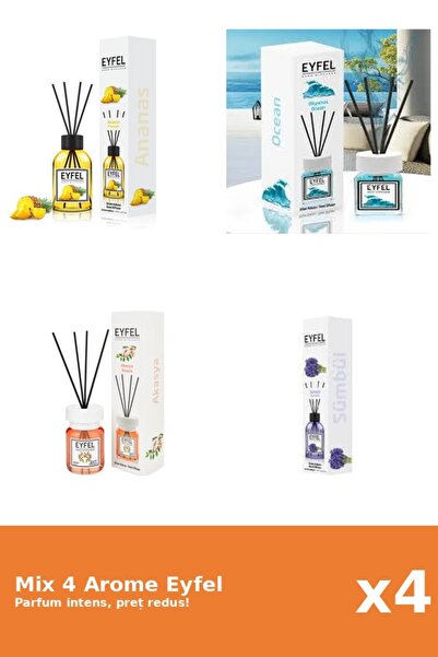 Eyfel Set 4 Mix Eyfel: 1x Acacia, 1x Pineapple, 1x Ocean, 1x Hyacinth