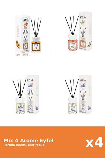 Eyfel Set 4 Mix Eyfel: 1x Acacia, 2x Orhidee, 1x Piersica