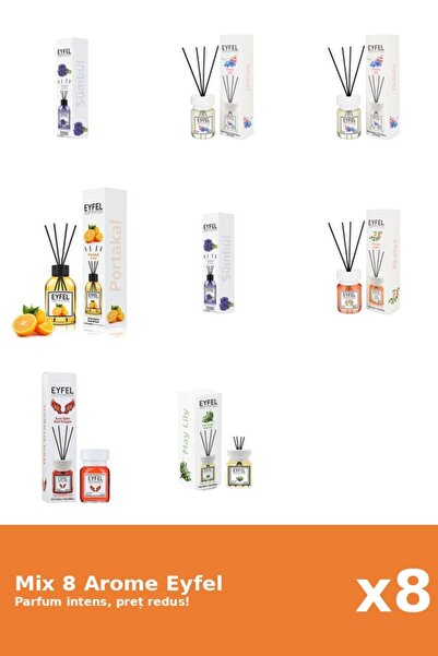 Eyfel Set 8 Mix Eyfel: 1x Acacia, 1x Lacramioare, 2x Orhidee, 1x Portocala, 1...